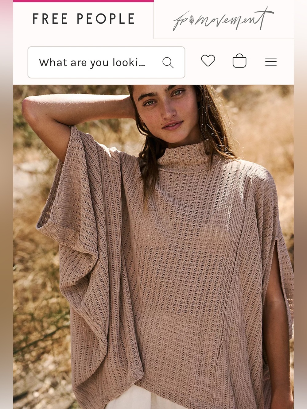 Free People Beach Oversized Drapey Silhouette Sweater